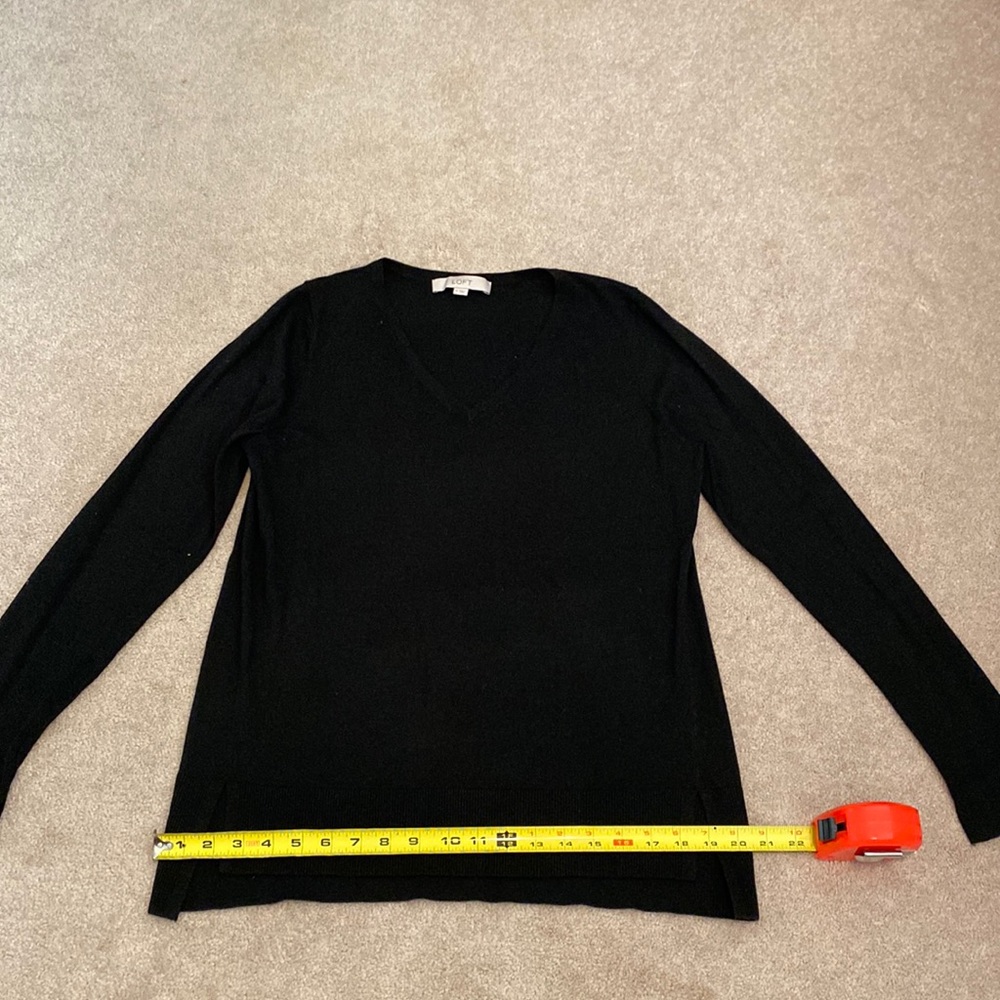 Loft v neck black sweater